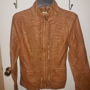 Brown leather jacket